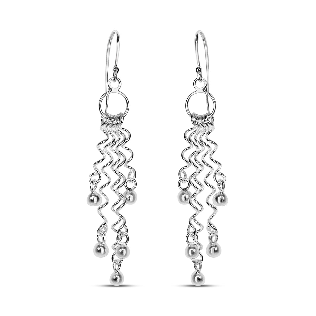 Point Link 925 Sterling Silver Earrings