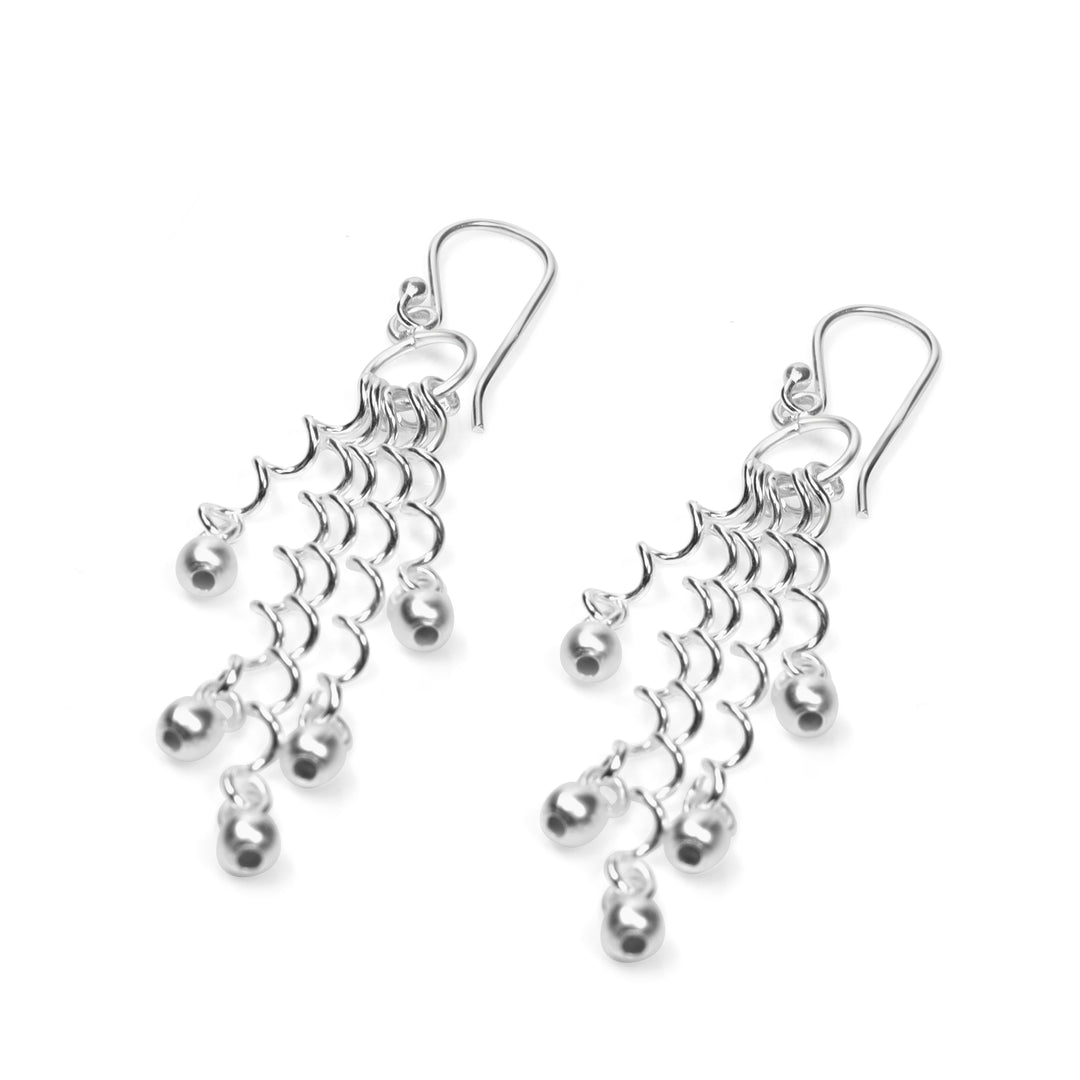 Point Link 925 Sterling Silver Earrings