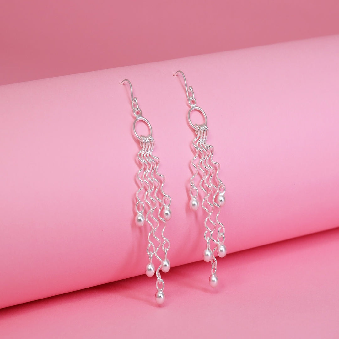 Point Link 925 Sterling Silver Earrings