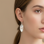 Load image into Gallery viewer, Oyster Pearl 925 Sterling Silver Dangling Hook Earrings for Women