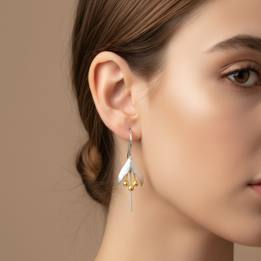 Blossom 925 Sterling Silver Hook Earrings for Women