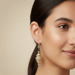 Load image into Gallery viewer, Lantern Rhodium and Gold Plated 925 Sterling Silver Hook Earrings for Women