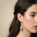 Load image into Gallery viewer, Lantern Rhodium and Gold Plated 925 Sterling Silver Hook Earrings for Women