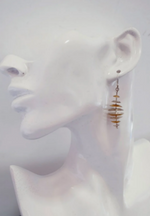 Load image into Gallery viewer, Lantern Rhodium and Gold Plated 925 Sterling Silver Hook Earrings for Women
