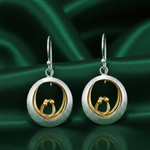 Load image into Gallery viewer, Handmade Yumi Gold and Rhodium Plated 925 Sterling Silver Hook Earrings for Women