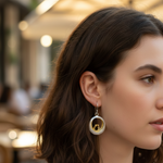 Load image into Gallery viewer, Handmade Yumi Gold and Rhodium Plated 925 Sterling Silver Hook Earrings for Women