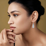 Load image into Gallery viewer, Spiral Hollow Rhodium Plated 925 Sterling Silver Dangling Hook Earrings for Women
