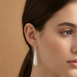 Load image into Gallery viewer, Spiral Hollow Rhodium Plated 925 Sterling Silver Dangling Hook Earrings for Women