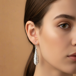 Load image into Gallery viewer, Spiral Hollow Rhodium Plated 925 Sterling Silver Dangling Hook Earrings for Women