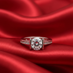 Load image into Gallery viewer, Premium 925 Sterling Silver Solitaire Ring with Sparkling Stone