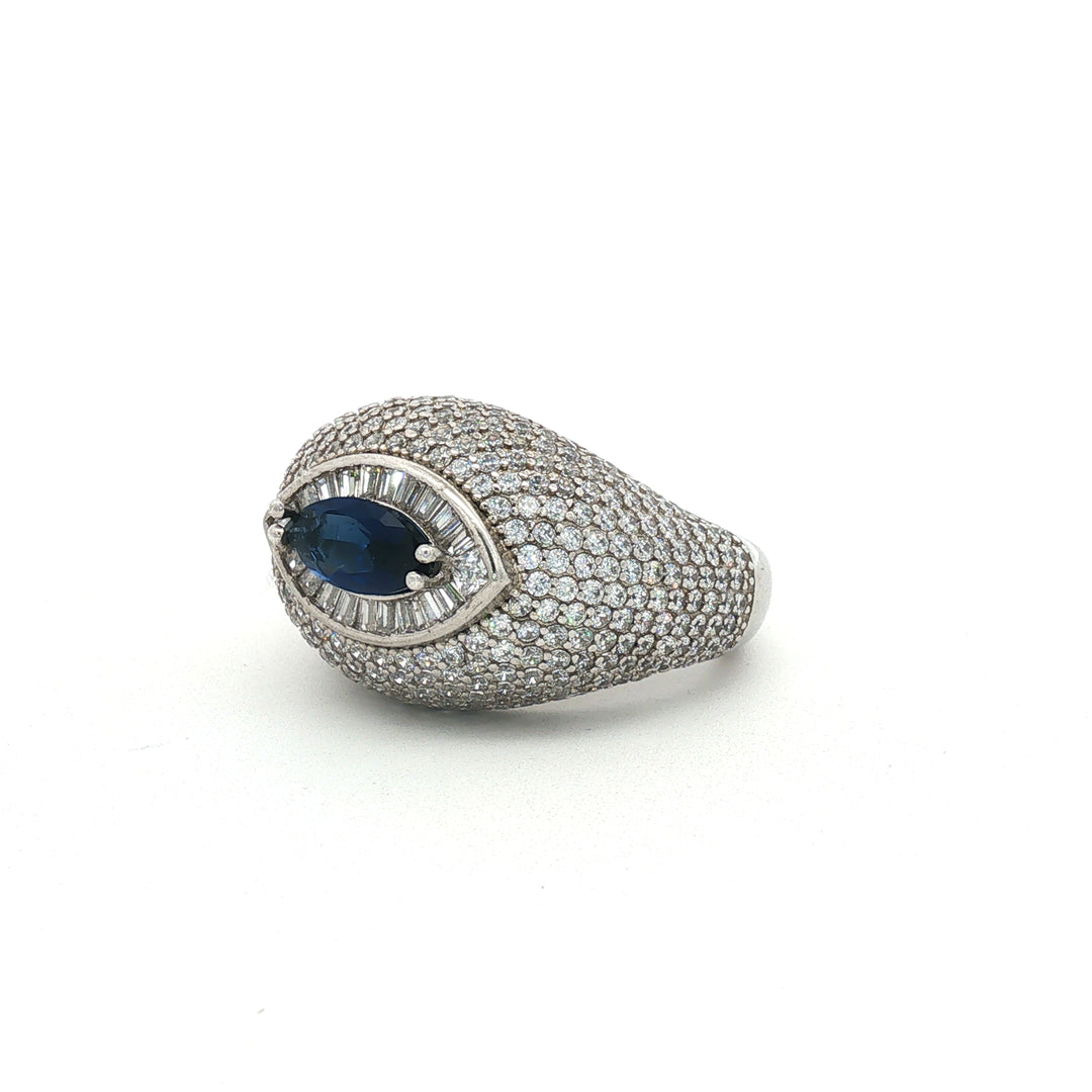Premium 925 Sterling Silver Solitaire Ring with Sparkling Stone