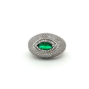 Premium 925 Sterling Silver Solitaire Ring with Sparkling Stone
