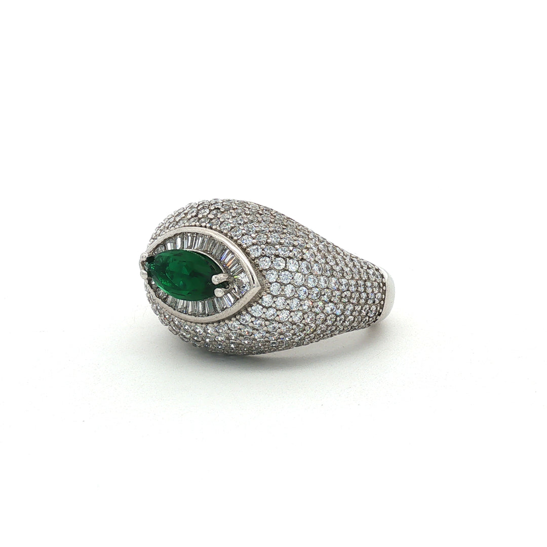 Premium 925 Sterling Silver Solitaire Ring with Sparkling Stone