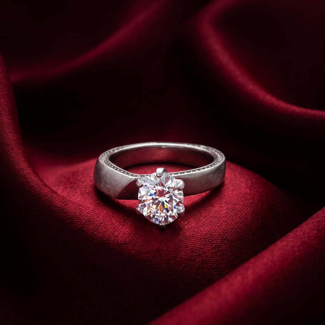 Smitri 925 Sterling Silver Solitaire Ring