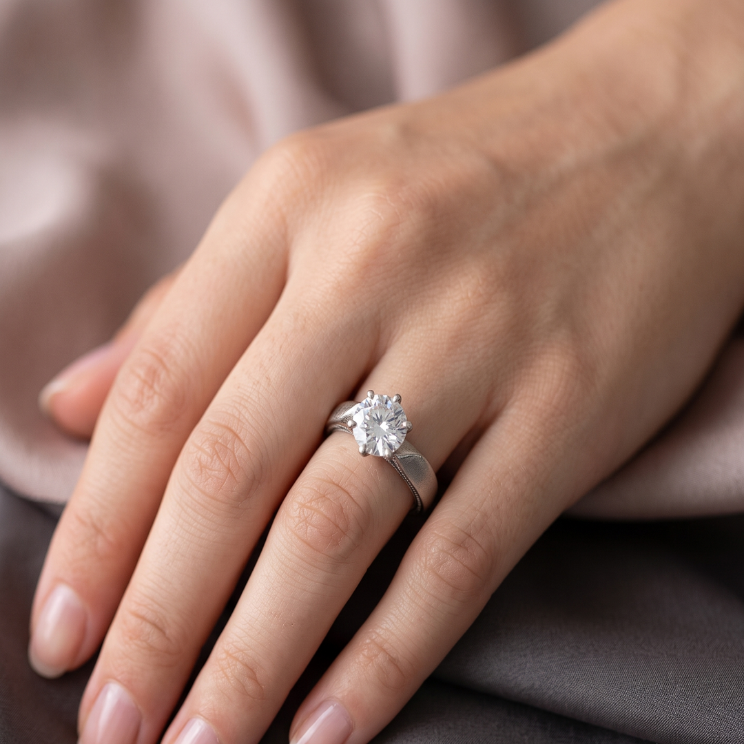 Smitri 925 Sterling Silver Solitaire Ring