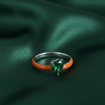 Load image into Gallery viewer, Royal Rainbow Heart  925 Sterling Silver Ring