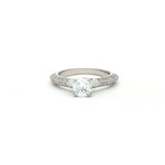 Load image into Gallery viewer, Elegant 925 Sterling Silver Halo Ring with Brilliant Round Cut Stone