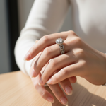 Load image into Gallery viewer, Premium 925 Sterling Silver Solitaire Ring with Sparkling Stone