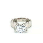 Load image into Gallery viewer, Premium 925 Sterling Silver Solitaire Ring with Sparkling Stone