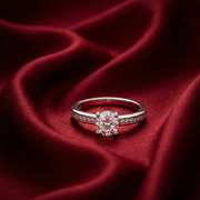 Timeless 925 Sterling Silver Solitaire Halo Ring Luxury Shine