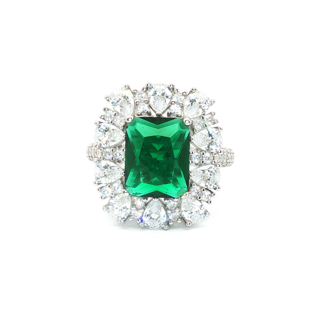 Premium 925 Sterling Silver Solitaire Ring with Sparkling Stone