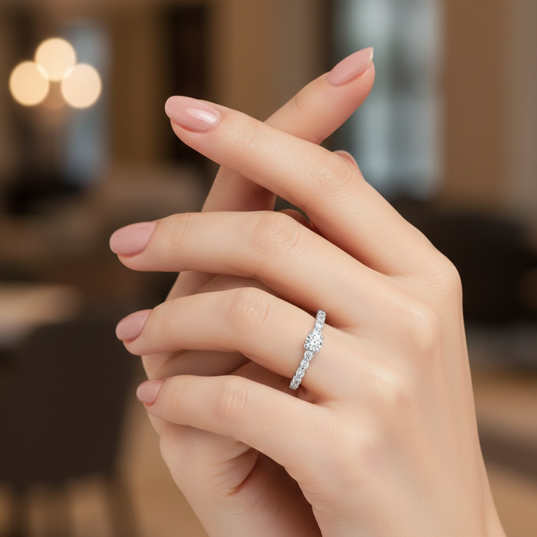 Classic Solitaire 925 Silver Ring