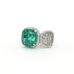 Load image into Gallery viewer, Premium 925 Sterling Silver Bold Green Stone Designer Ring