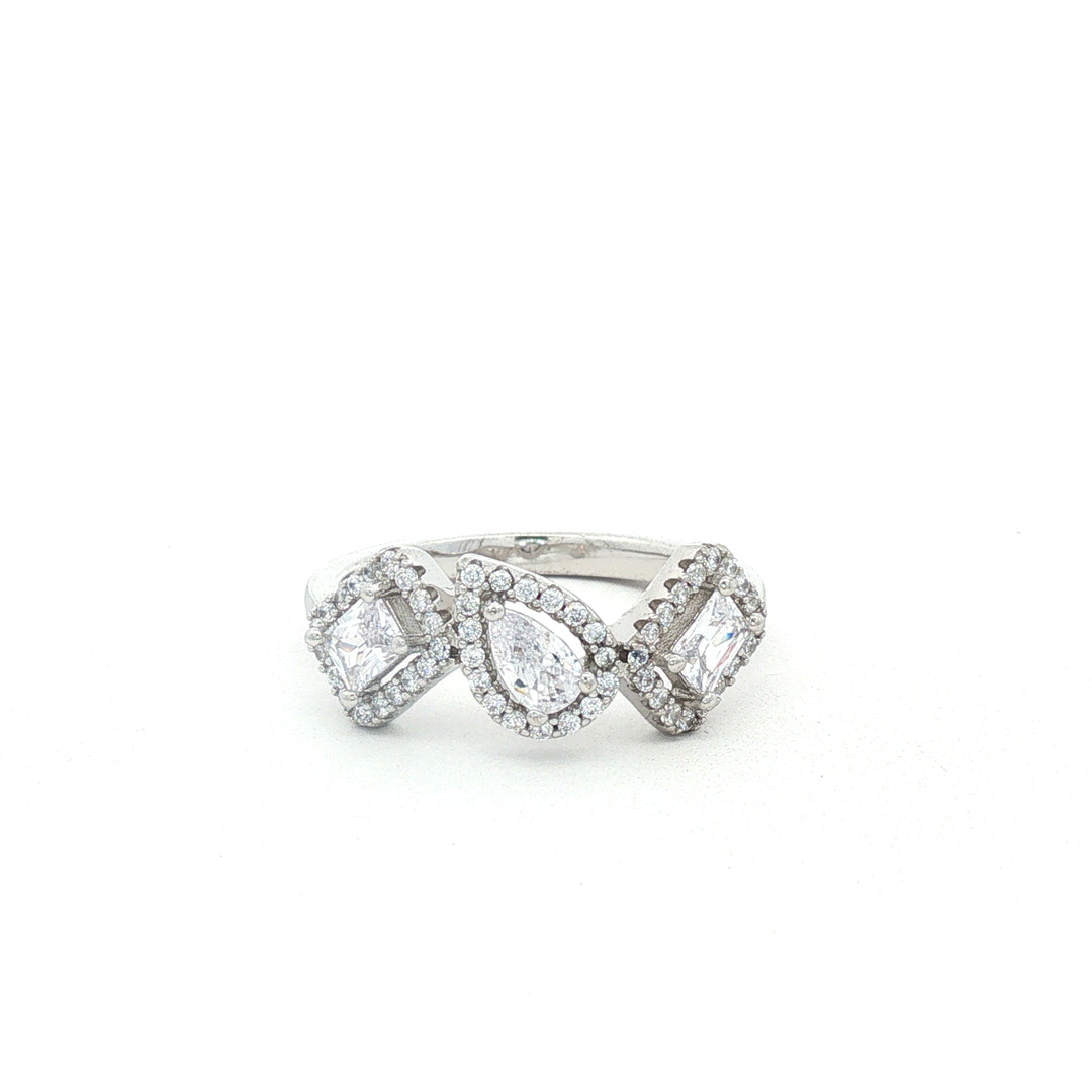 Dazzling 925 Sterling Silver Round Cut Halo Ring for Women