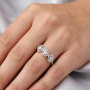 Dazzling 925 Sterling Silver Round Cut Halo Ring for Women