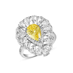 Load image into Gallery viewer, Signature Yellow 925 Sterling Silver Set of 4 pieces. Studded with Rose cut Cubic Zircons  (Necklace, Bracelet, Earring &amp; Ring)
