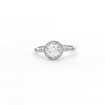Load image into Gallery viewer, Stunning 925 Sterling Silver Solitaire Ring with Brilliant Cut Stone