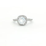 Load image into Gallery viewer, Stunning 925 Sterling Silver Solitaire Ring with Brilliant Cut Stone