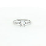 Load image into Gallery viewer, Stunning 925 Sterling Silver Solitaire Ring with Brilliant Cut Stone