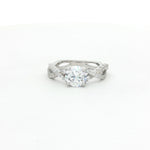 Load image into Gallery viewer, Stunning 925 Sterling Silver Solitaire Ring with Brilliant Cut Stone