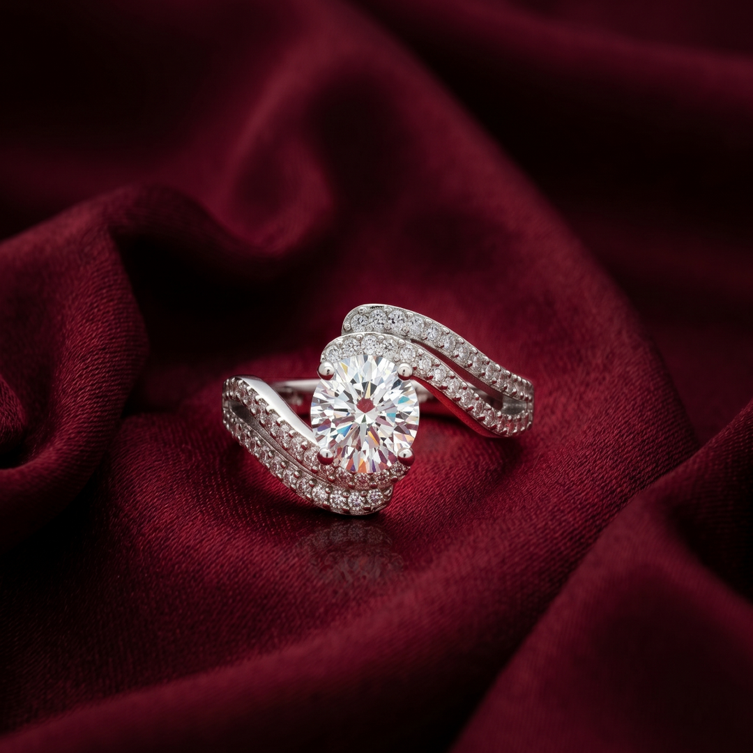 Elegant 925 Sterling Silver Solitaire Ring for Women