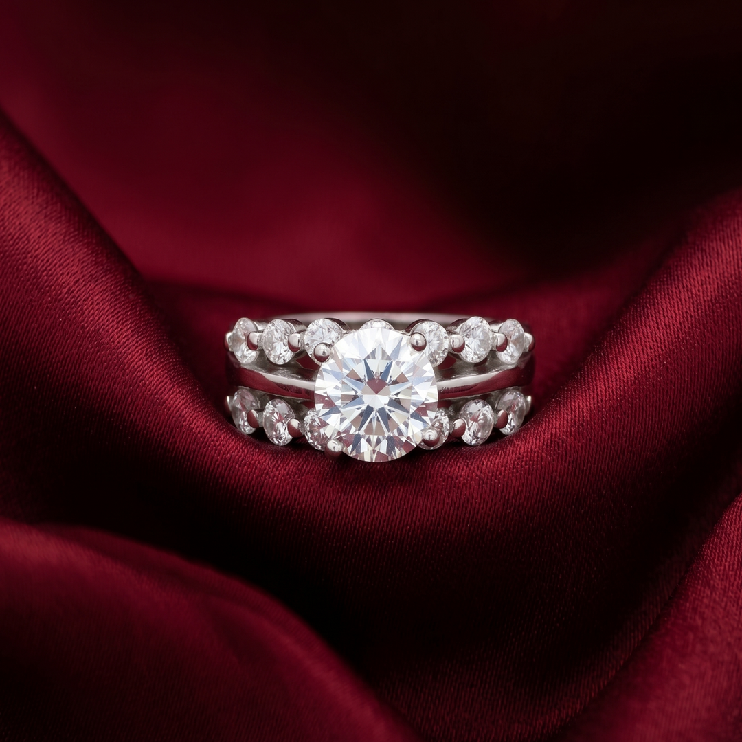 Stunning 925 Sterling Silver Solitaire Ring with Brilliant Cut Stone
