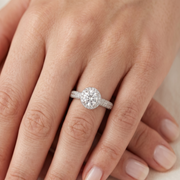 Premium 925 Sterling Silver Solitaire Ring with Sparkling Stone