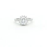 Load image into Gallery viewer, Classic 925 Silver Solitaire Floral Ring Timeless Minimalist Design