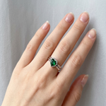 Load image into Gallery viewer, Dazzling 925 Sterling Silver Heart Shape Halo Ring with Sparkling Accents