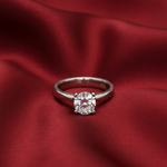 Load image into Gallery viewer, Luxury 925 Sterling Silver Solitaire Ring Sparkling CZ Diamond Look