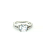 Load image into Gallery viewer, 925 Sterling Silver Solitaire CZ Diamond Ring Classic Elegance