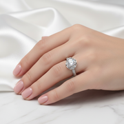 Premium 925 Sterling Silver Solitaire Ring with Sparkling Stone