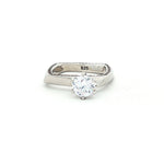 Load image into Gallery viewer, Classic 925 Sterling Silver Engagement Ring with Sparkling Halo Design