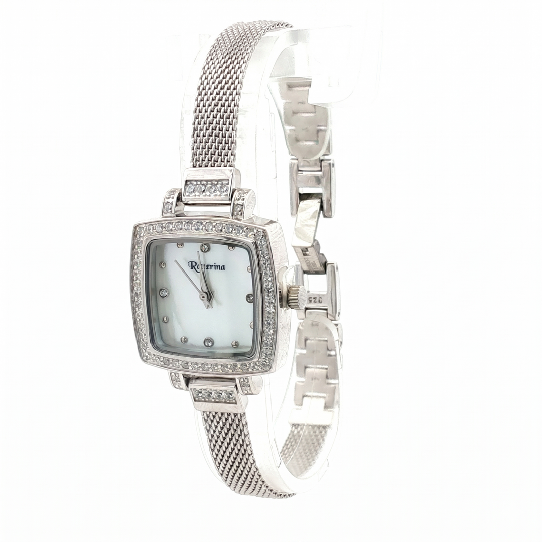 Women's 925 Sterling Silver Watch with Bracelet Belt