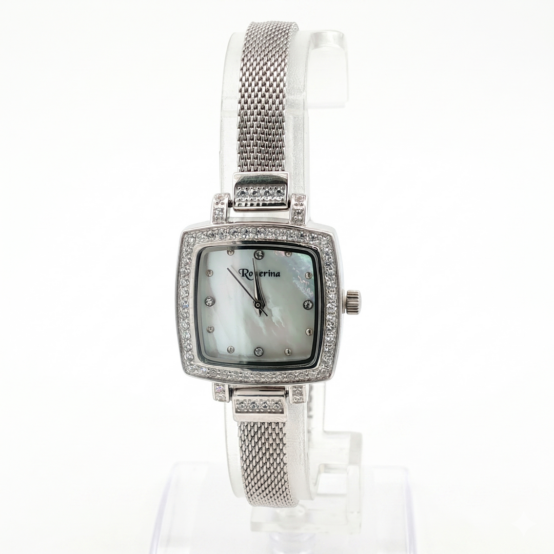 Women's 925 Sterling Silver Watch with Bracelet Belt