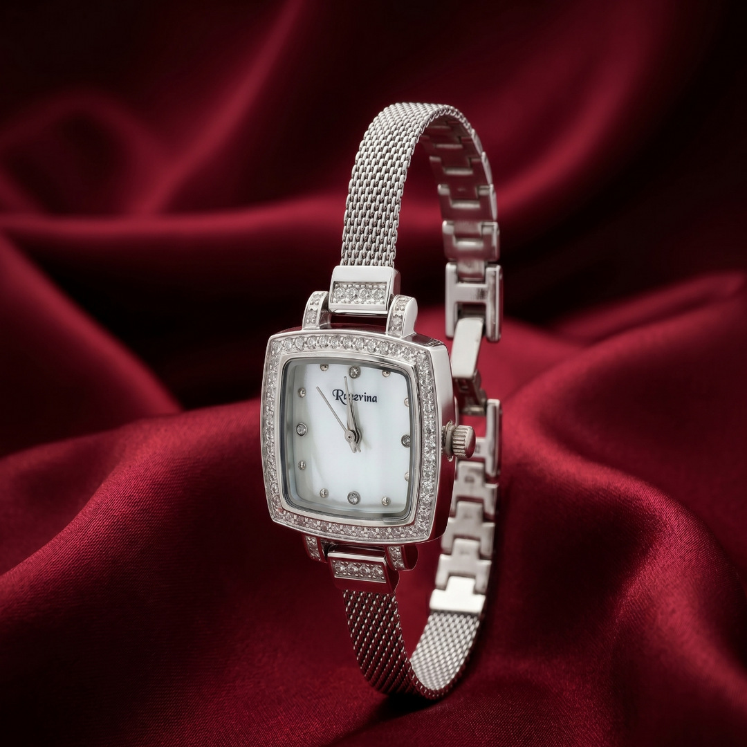 Women's 925 Sterling Silver Watch with Bracelet Belt
