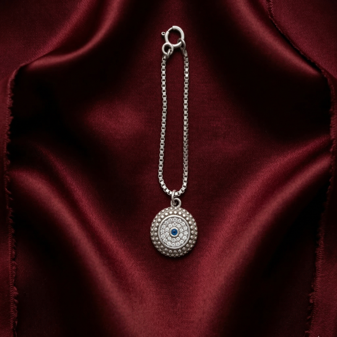 925 Sterling Silver Evil Eye Watch Charm For Women