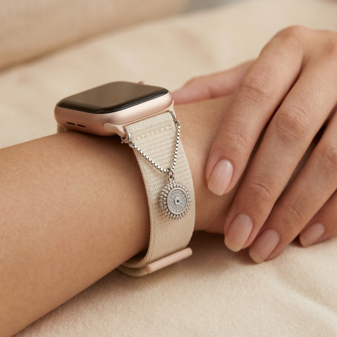 925 Sterling Silver Evil Eye Watch Charm For Women