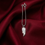 Load image into Gallery viewer, 925 Sterling Silver CZ Angel Wing Charm For Women's