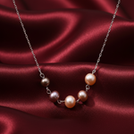 Load image into Gallery viewer, Multi Colored Pearl 925 Silver Necklace